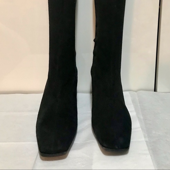 SOLD! N/A ~ROBERT CLERGERIE ~7.5 BLACK Quilam Stretch SUEDE BOOT ~Made in FRANCE - Picture 3 of 9